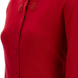 Cardigan con bottoni in rosso Simone Rocha - donna 