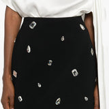 Minigonna con strass in nero David Koma - donna 