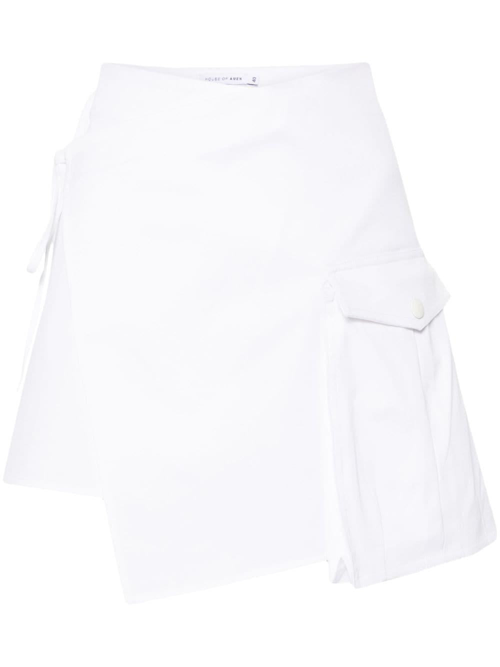 Minigonna asimmetrica in bianco - donna 