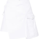 Minigonna asimmetrica in bianco - donna 