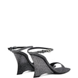 Sandali con zeppa D-Amber in argento Diesel - donna 