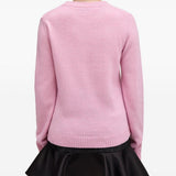 Maglione con intarsio in rosa Ganni - donna 