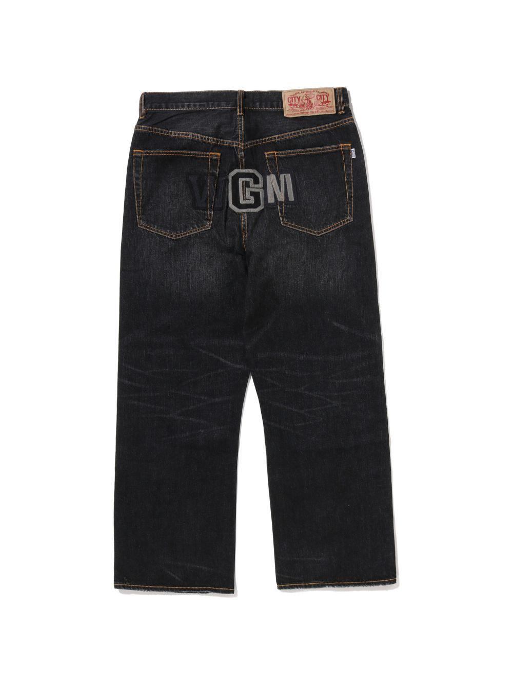 Jeans con applicazione in blu Bape - uomo 