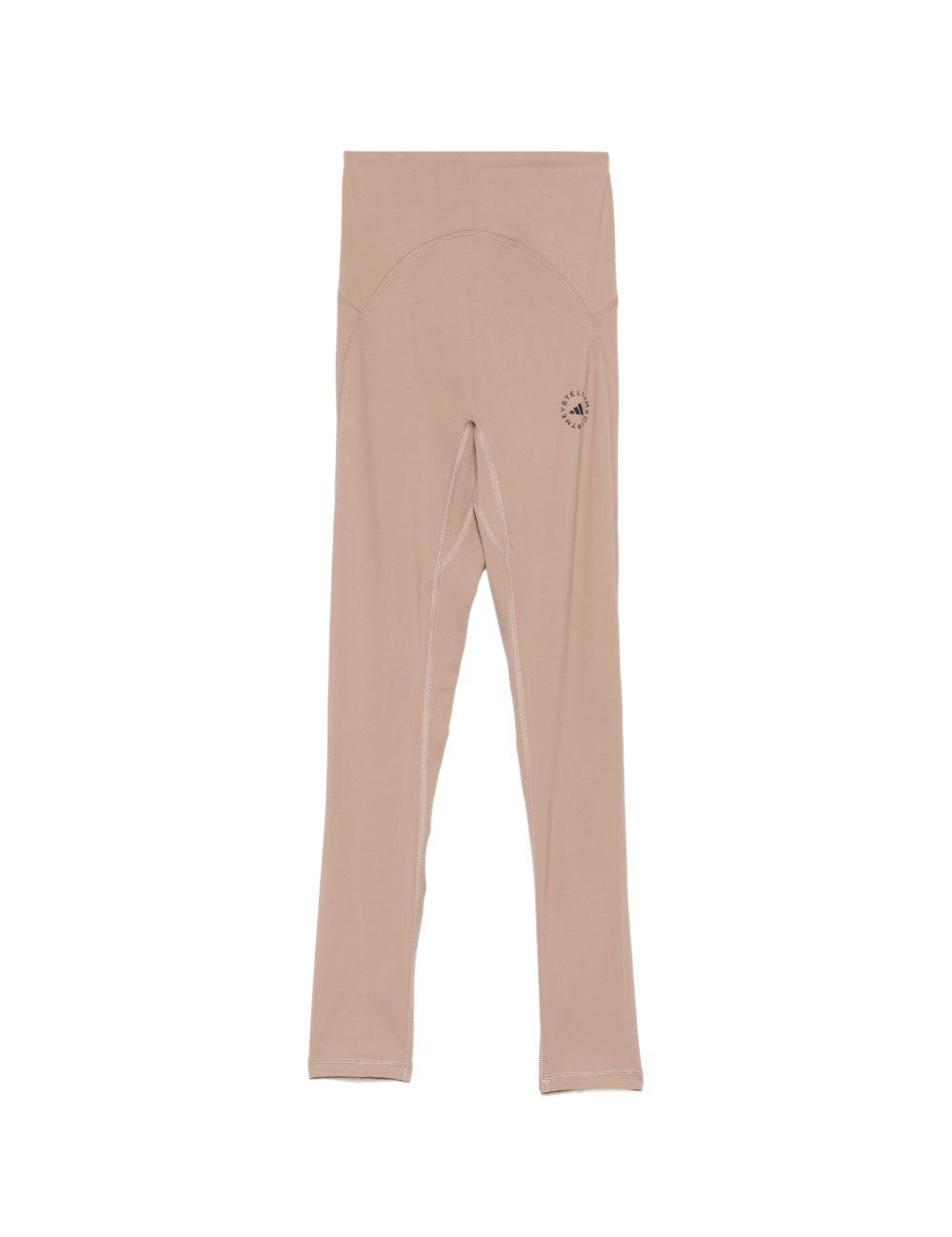 Leggings arricciati con vita alta in rosa Adidas by Stella Mc Mcartney - donna 