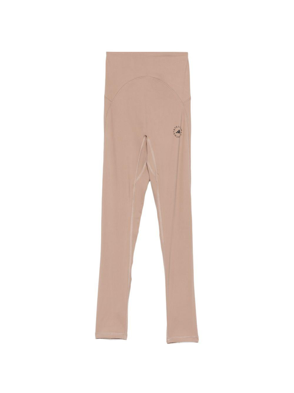 Leggings arricciati con vita alta in rosa Adidas by Stella Mc Mcartney - donna 