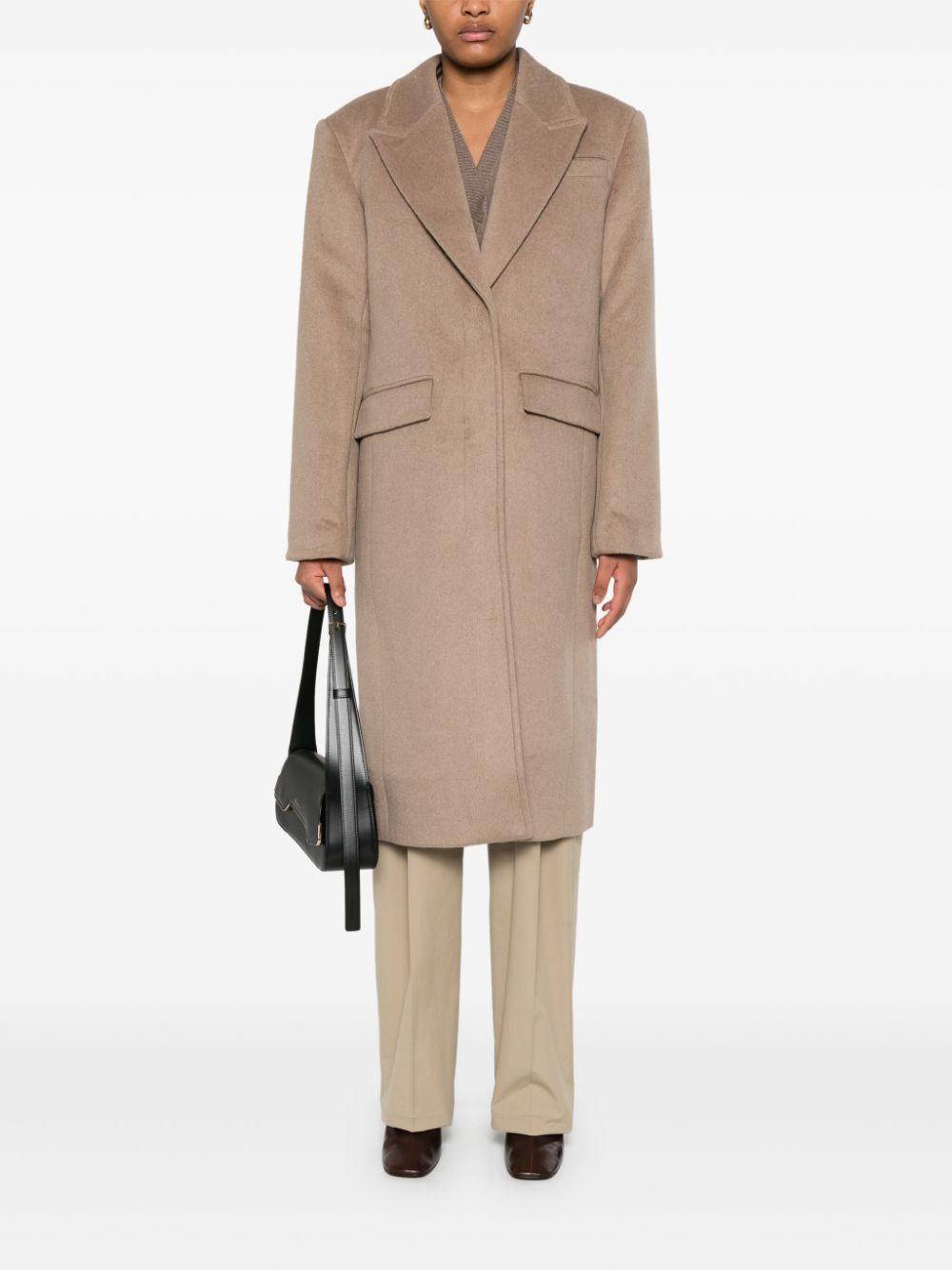 Cappotto monopetto in grigio talpa Remain - donna 