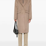 Cappotto monopetto in grigio talpa Remain - donna 