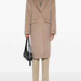 Cappotto monopetto in grigio talpa Remain - donna 