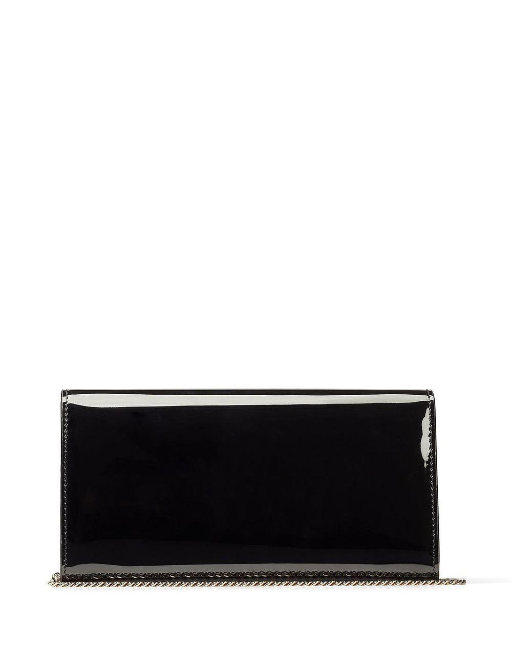 Clutch emmie con finitura lucida in nero Jimmy Choo - donna 