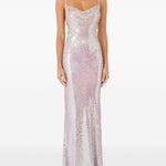 Abito da sera con paillettes foxx  in lilla Jenny packham- donna 
