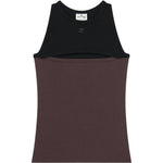 Canotta con design a contrasto in nero e rosso Courrèges - donna 