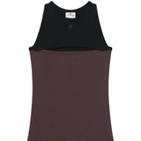 Canotta con design a contrasto in nero e rosso Courrèges - donna 