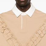 Polo con dettagli a volant in beige Simone rocha - uomo 