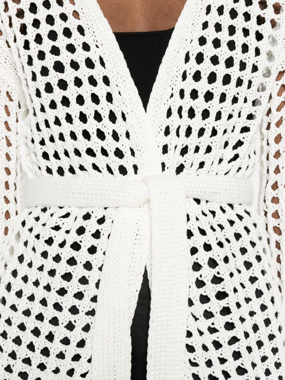 Cardigan a portafoglio Gelo in cotone in bianco Maxmara - donna 
