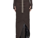 Gonna maxi regolabile in marrone Rick Owens x Moncler - donna<BR/> 