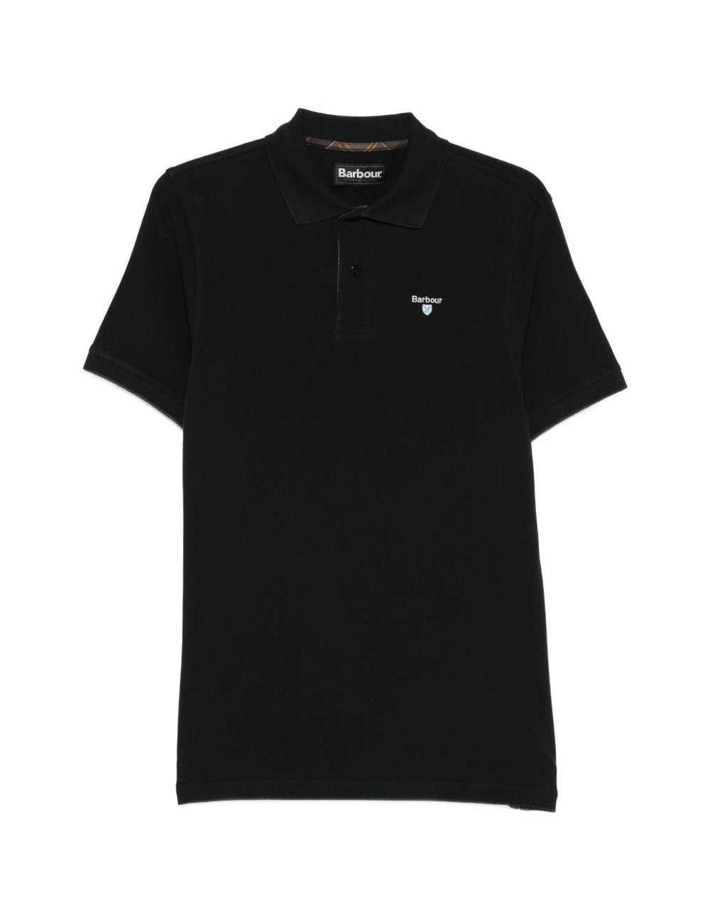 Polo con logo in nero Barbour - uomo 