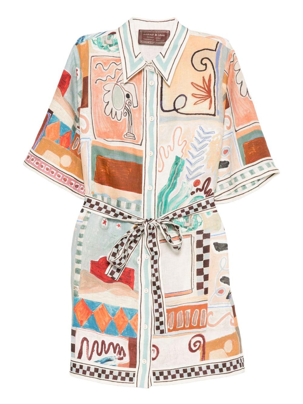 Chemisier con stampa grafica multicolore Alemais - donna 