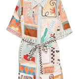 Chemisier con stampa grafica multicolore Alemais - donna 