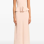 Abito lungo nocturne con cristalli in rosa Jenny packham - donna 
