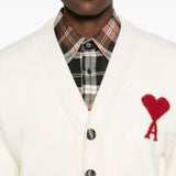 Cardigan Ami de Coeur con ricamo in avorio PARIS - unisex 