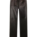 Jeans in pelle in nero Golden goose - donna 