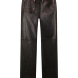 Jeans in pelle in nero Golden goose - donna 