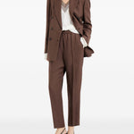 Pantaloni ampi in nero Brunello cucinelli - donna 