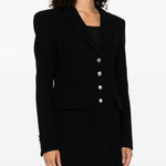 Cappotto con bottoni gioiello in nero Alessandra Rich - donna 