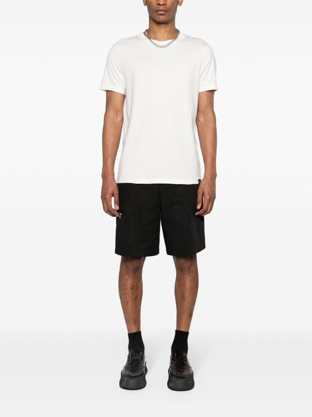 T-shirt girocollo in bianco - uomo 