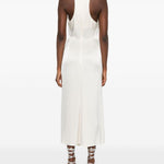 Abito con cristalli e spacco in avorio David koma - donna 