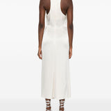 Abito con cristalli e spacco in avorio David koma - donna 