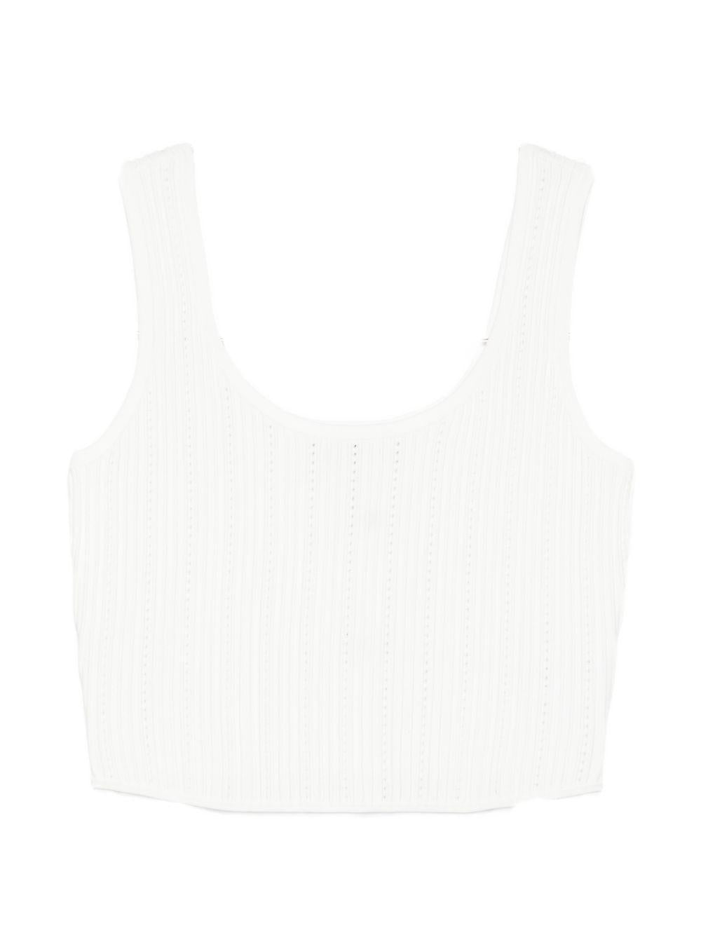 Canotta con scollo quadrato in bianco Simkhai - donna 