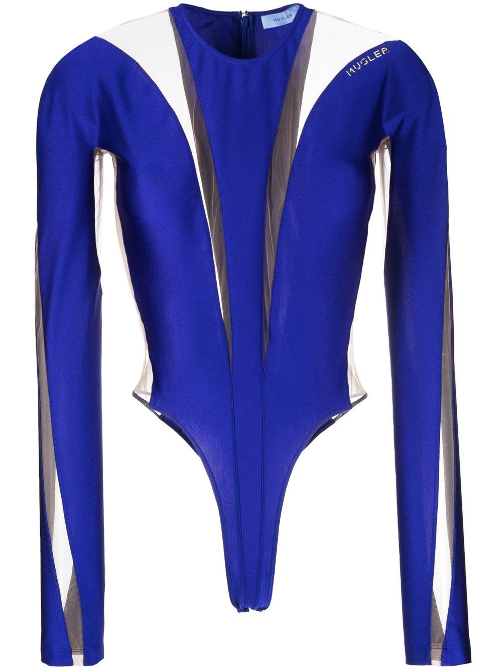 Body con design a pannelli in blu - donna MUGLER | 22W1BO0156850B60N1