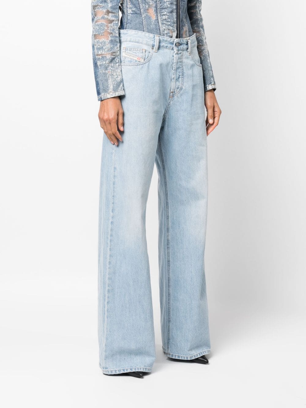 Jeans D-Sire a gamba ampia in azzurro - donna DIESEL | A1222909I1201