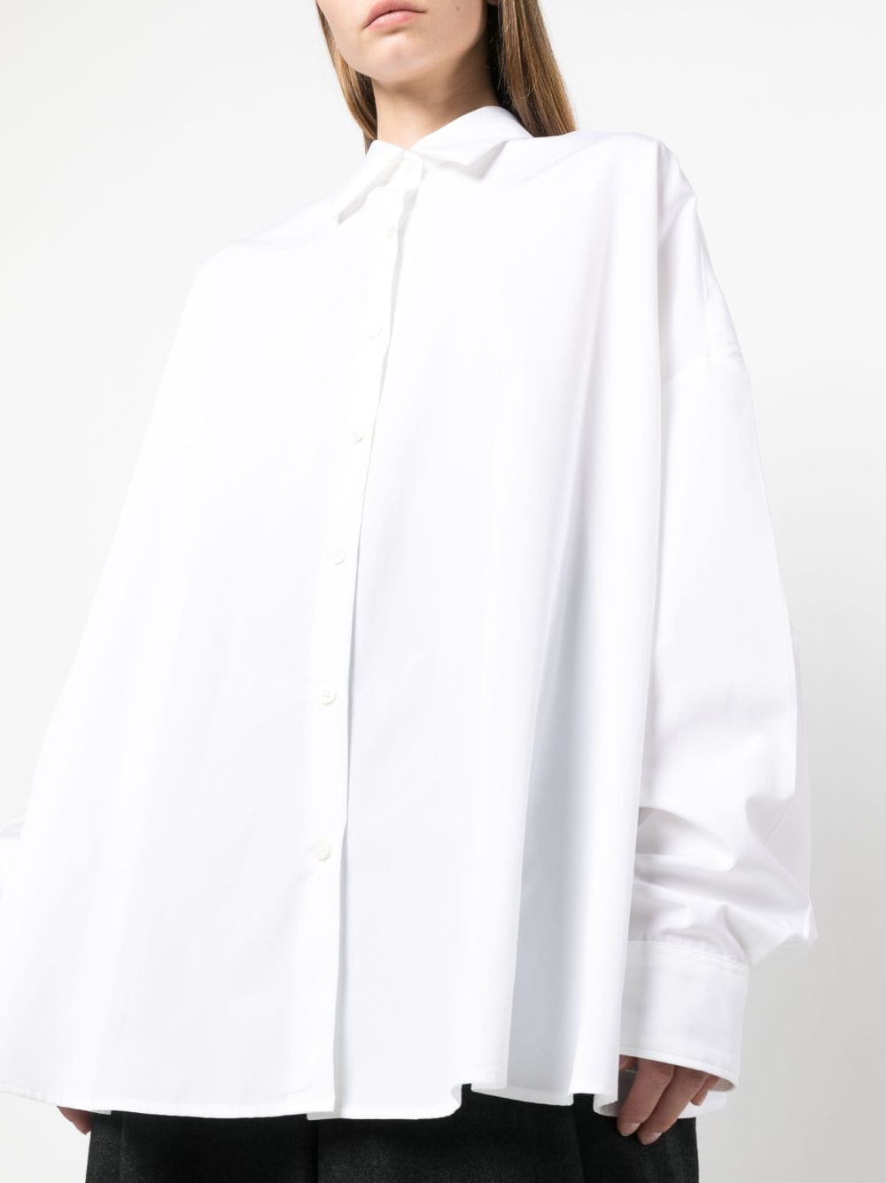 White casia long-sleeved shirt - women - DRIES VAN NOTEN