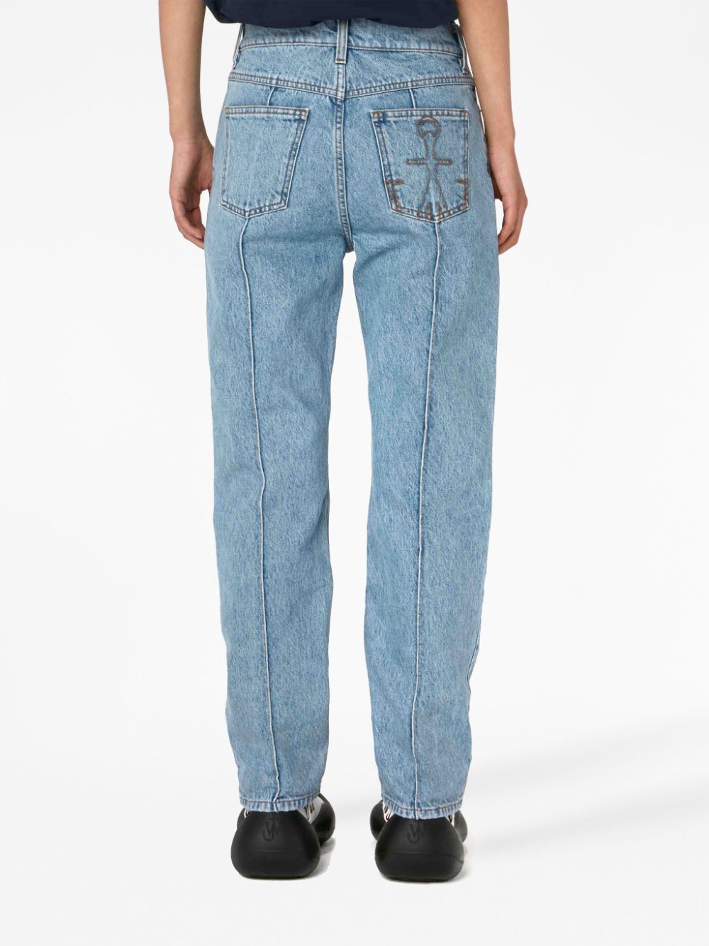 Jeans affusolati con lucchetto in blu - donna JW ANDERSON | DT0075PG1335804