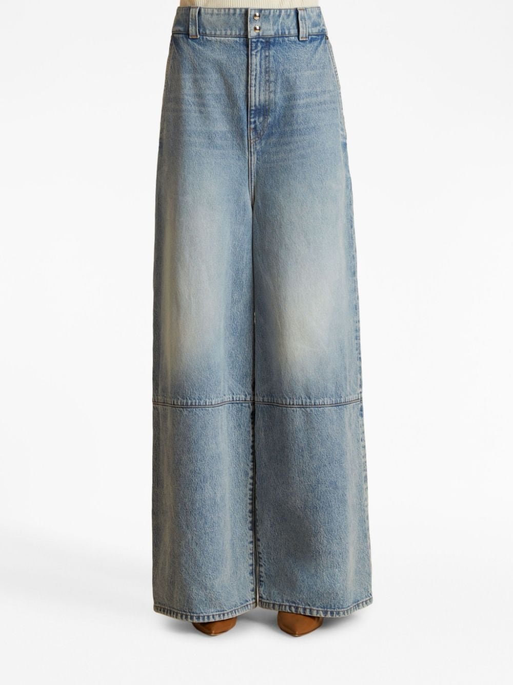 Jeans a gamba ampia in blu - donna KHAITE | 1118908094094