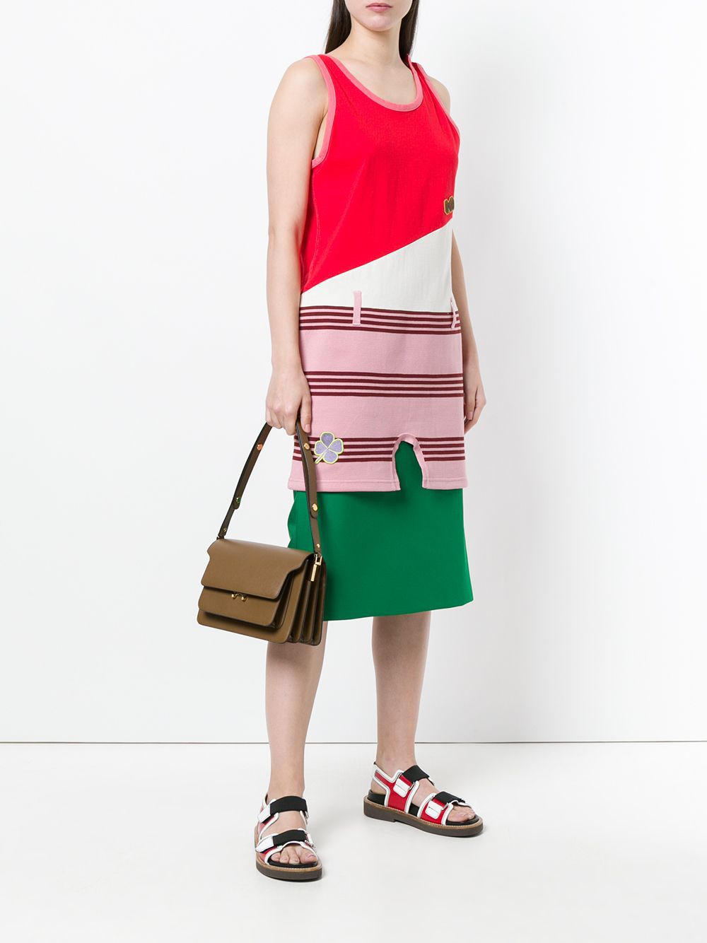 Marni Trunk - Shoulder bag for Woman - Brown - SBMP0121U0LV589