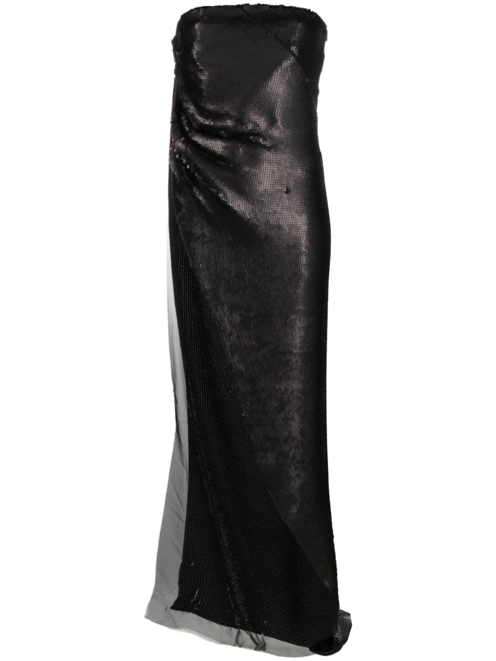 Top lungo con paillettes in nero - donna RICK OWENS | RO02C1155SEM10999