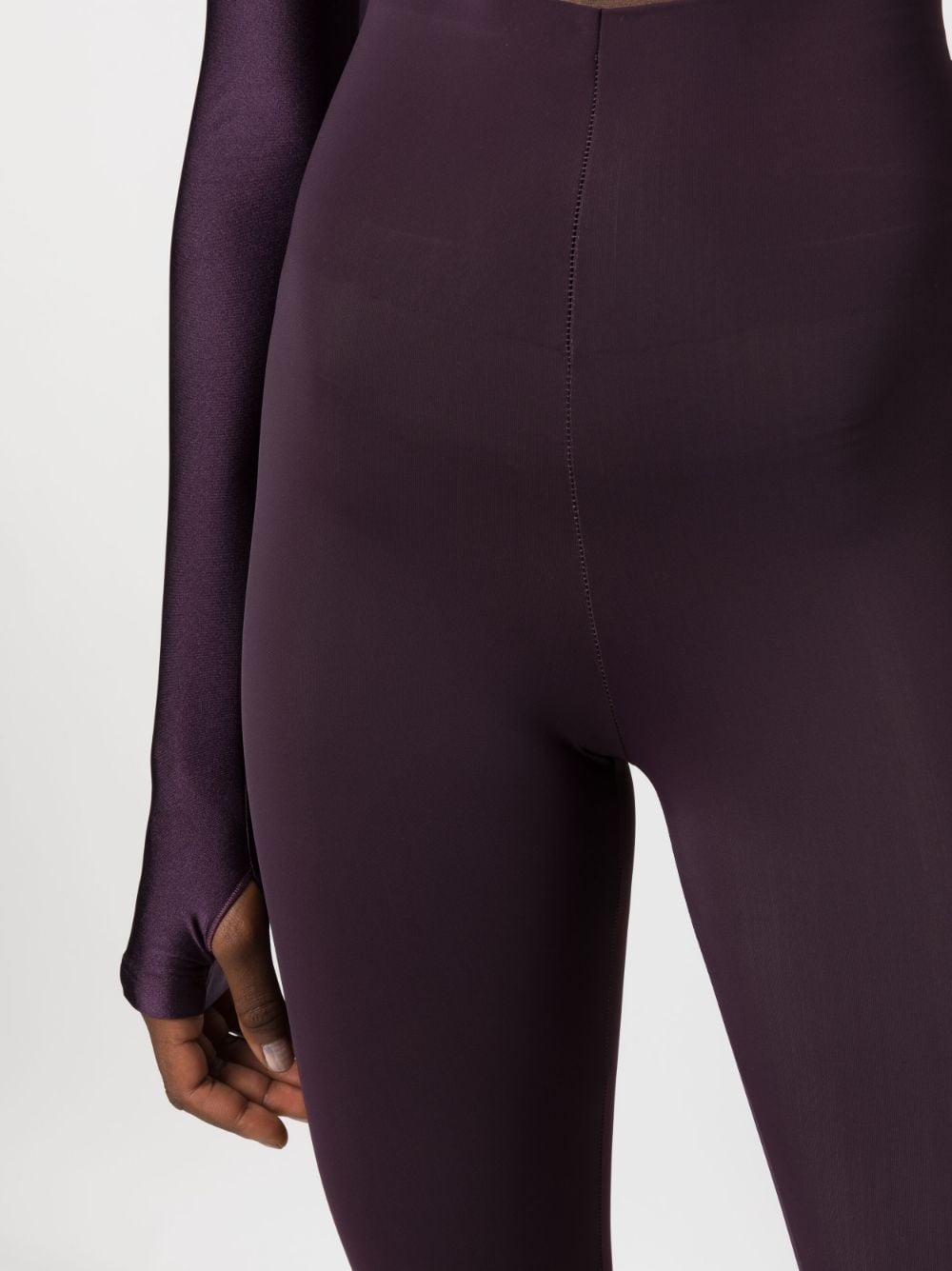 Purple high-waist stretch legging - women