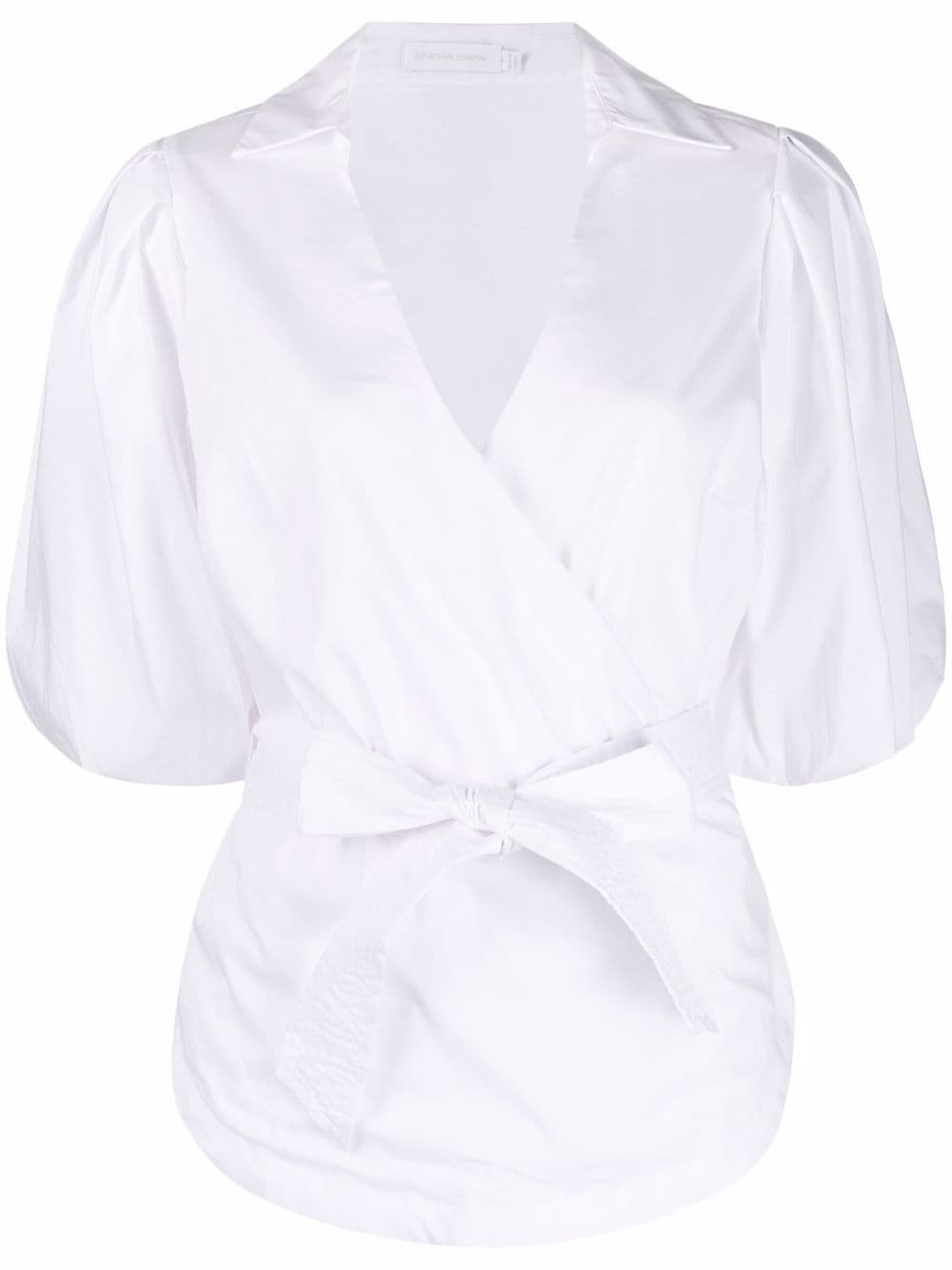 Blusa con scollo a V in bianco - donna SIMKHAI | JS2020TWHT
