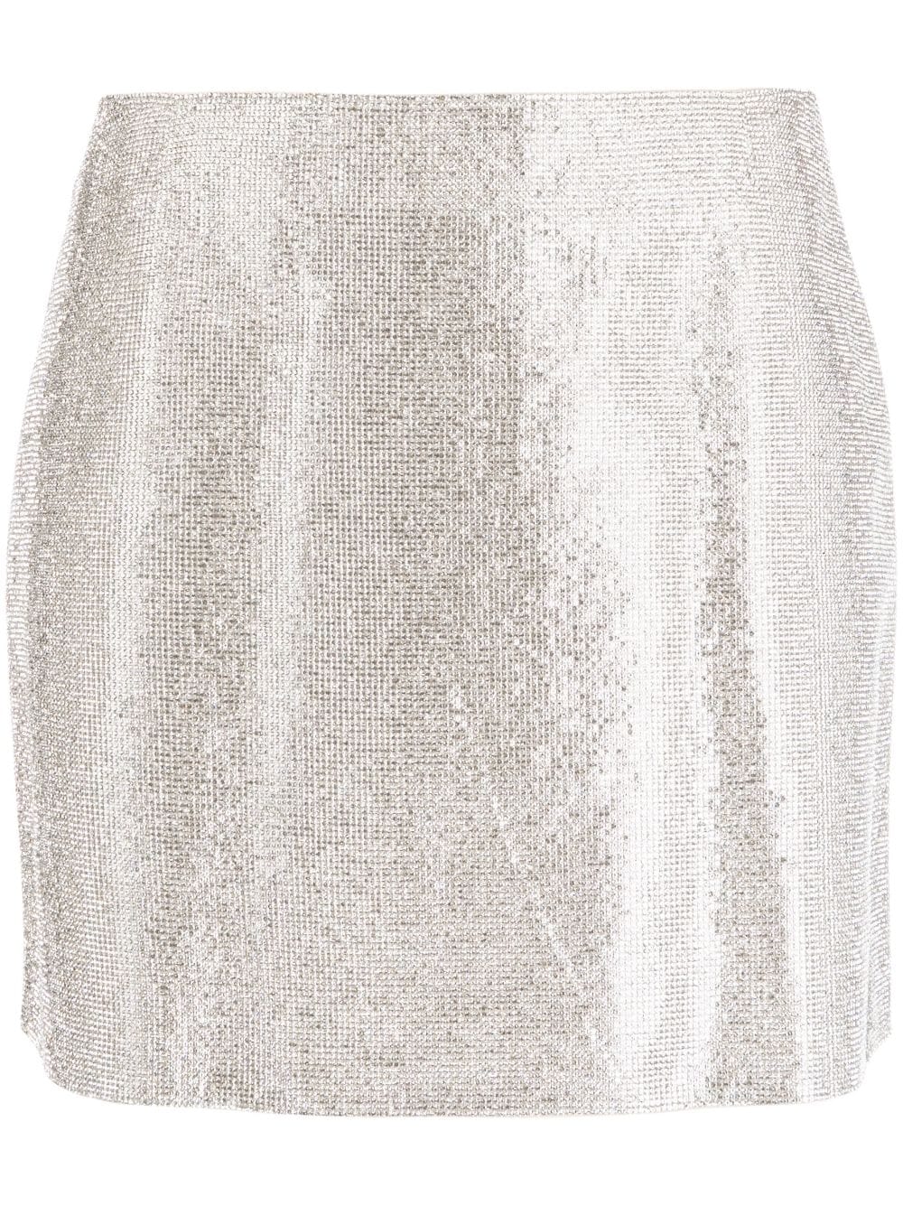 Silver Camille rhinestone-embellished miniskirt - women - NUÉ ...
