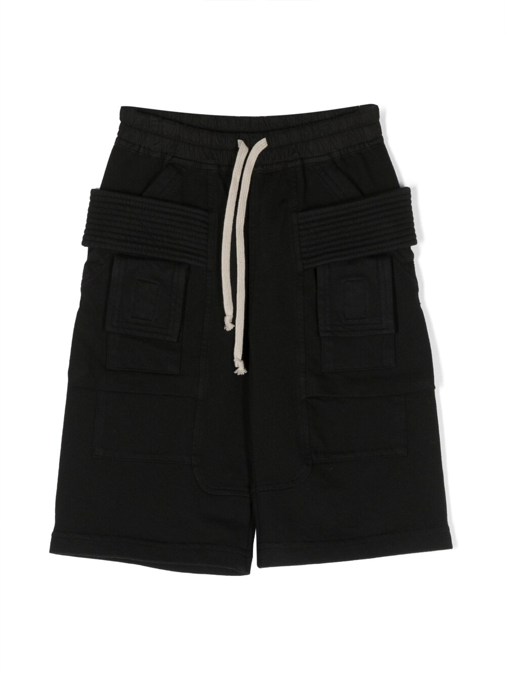 Shorts con coulisse in vita in nero - bambini RICK OWENS KIDS | BG01C7382RIG09