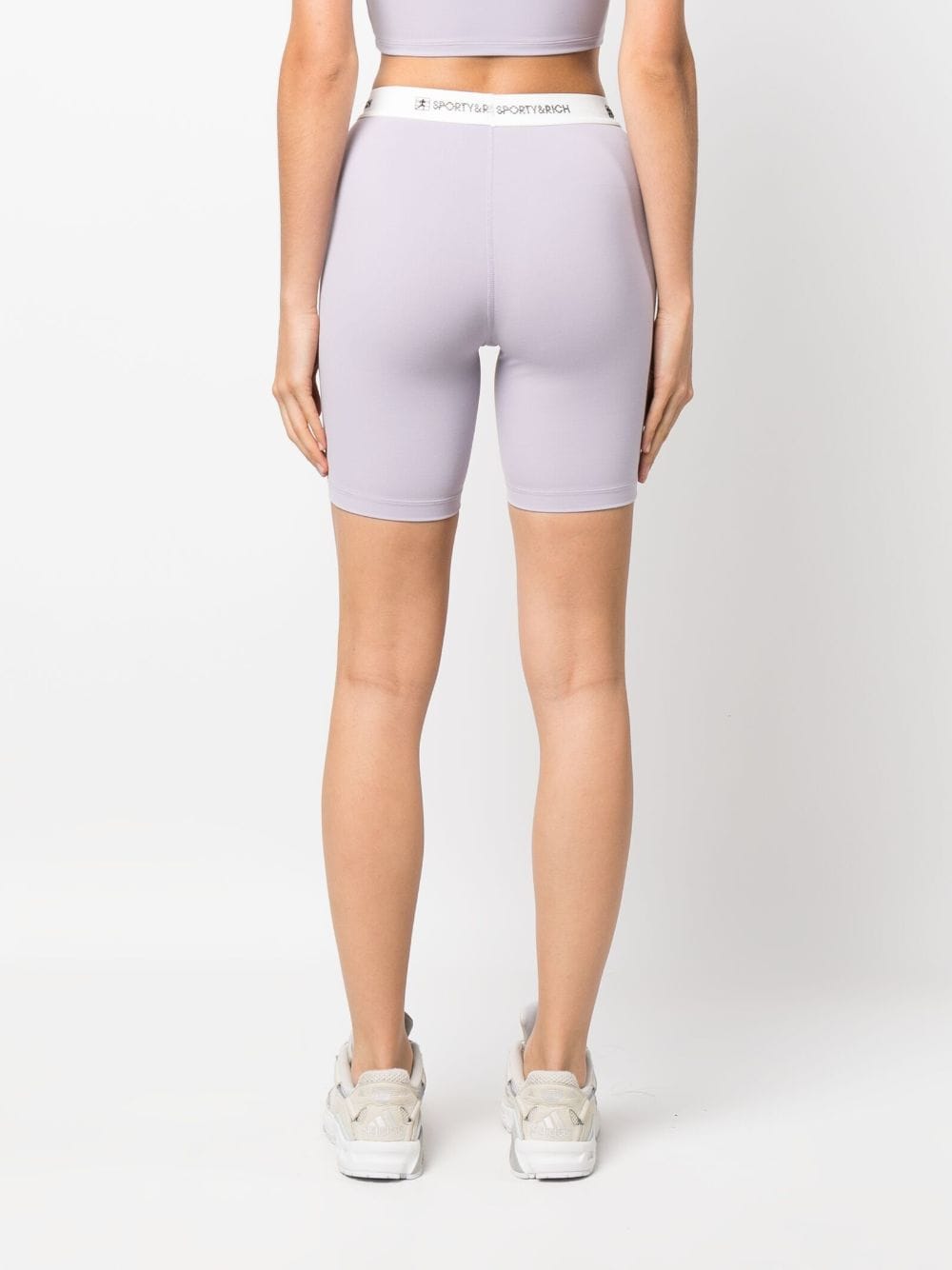 Shorts con banda logo in lilla -  donna SPORTY & RICH | SH835LI