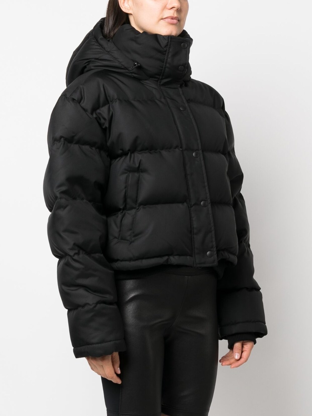 Black cropped puffer jacket - women - WARDROBE.NYC - divincenzoboutique.com