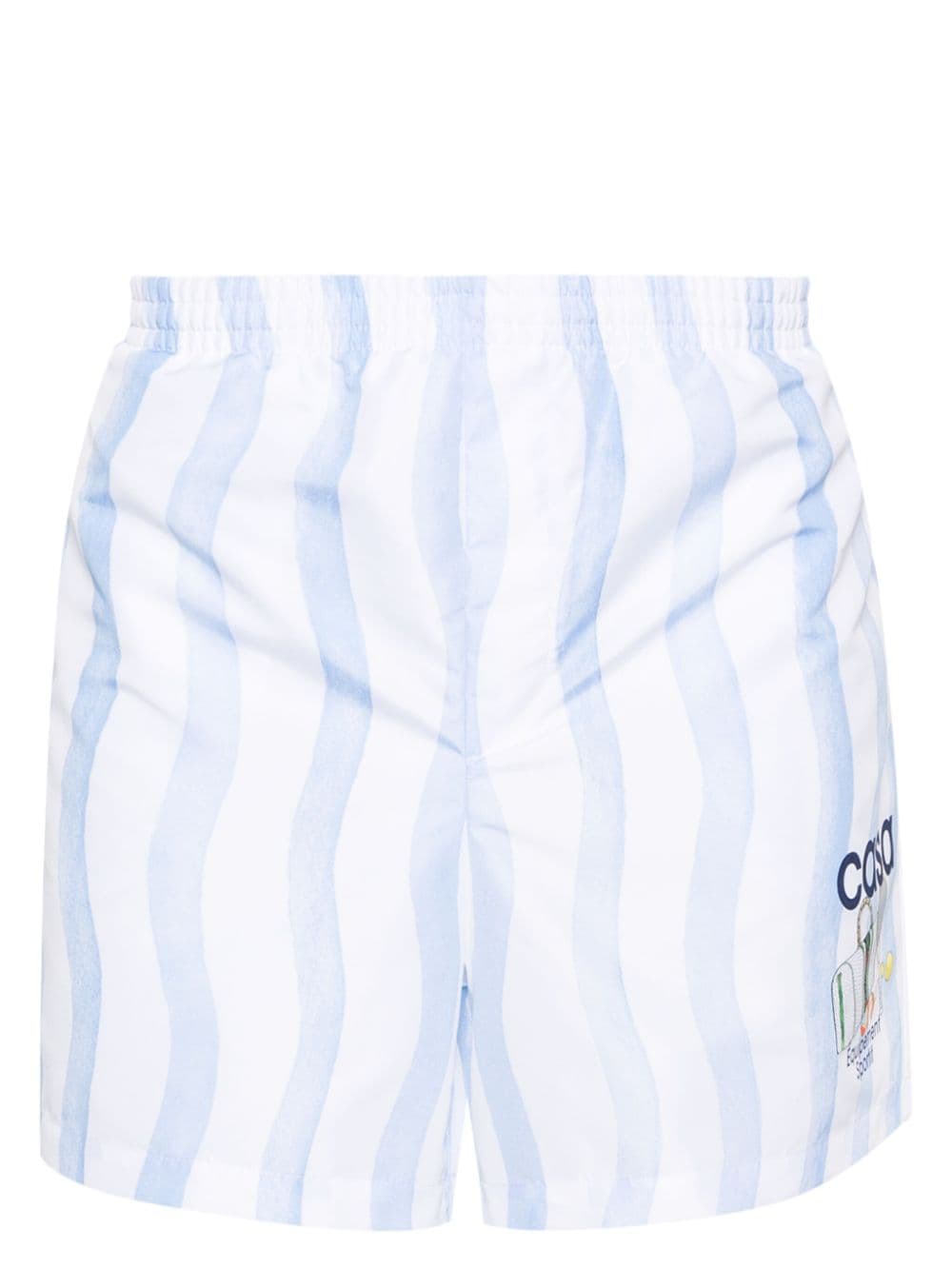 White/Blue Wave swim shorts ? men - CASABLANCA 