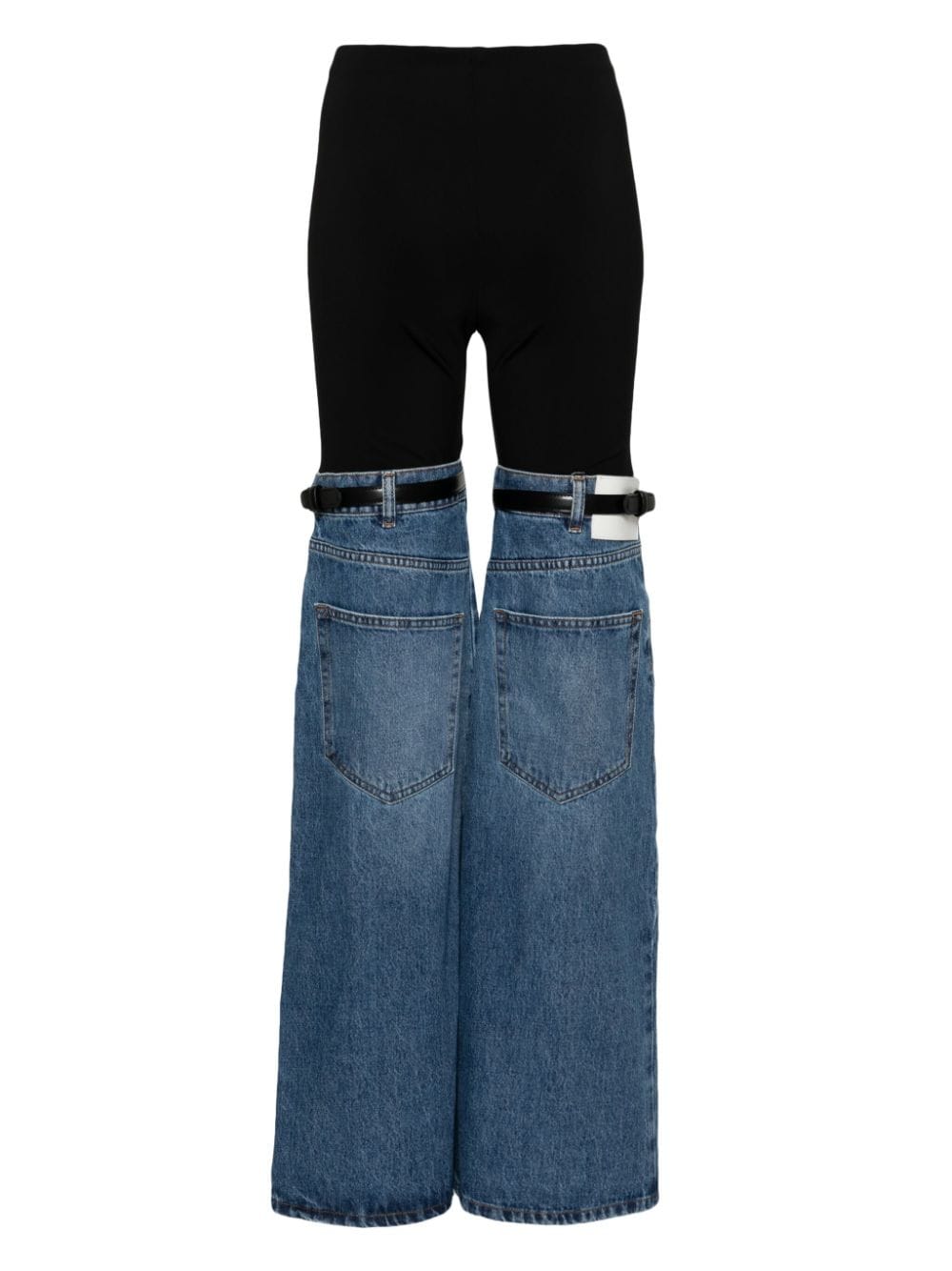 Jeans Hybrid con inserti in denim in nero e blu - donna COPERNI | COPP24BIS202BLKBL