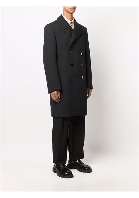 Cappotto doppiopetto midi in nero - uomo LEMAIRE | M213CO162LF483999