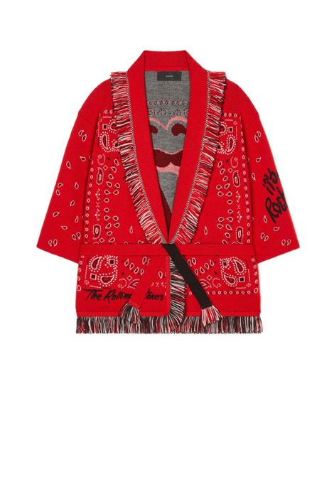 Red jacquard pattern cardigan - boy ALANUI KIDS | LBHB003F22KNI0072985