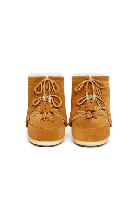 Biege icon low fringed snow boots - women  ALANUI X MOON BOOT | LWIE002F22LEA0016161